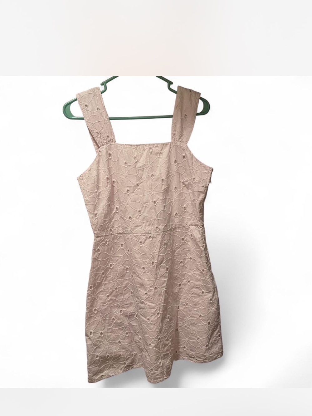 Mango MNG Pastel Lavender Floral Eyelet Mini Dress